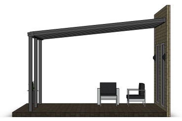 Preview: Überdachung mit VSG 8,76 mm matt, 6 x 4,5 m